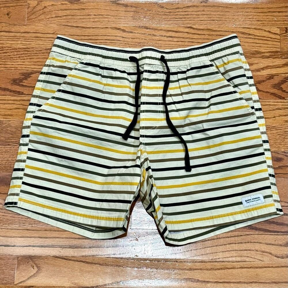 Banks Journal striped Swim Trunks. Size 34.